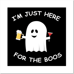 I'm just here for the boos Shirt Funny Halloween Tee Posters and Art